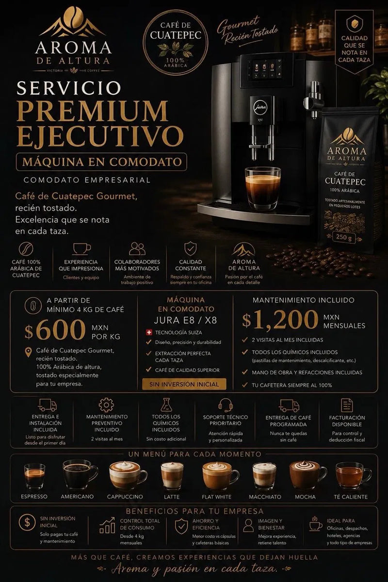 Servicio Premium Ejecutivo — Aroma de Altura