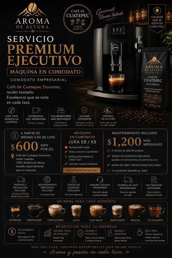 Servicio Premium Ejecutivo — Aroma de Altura